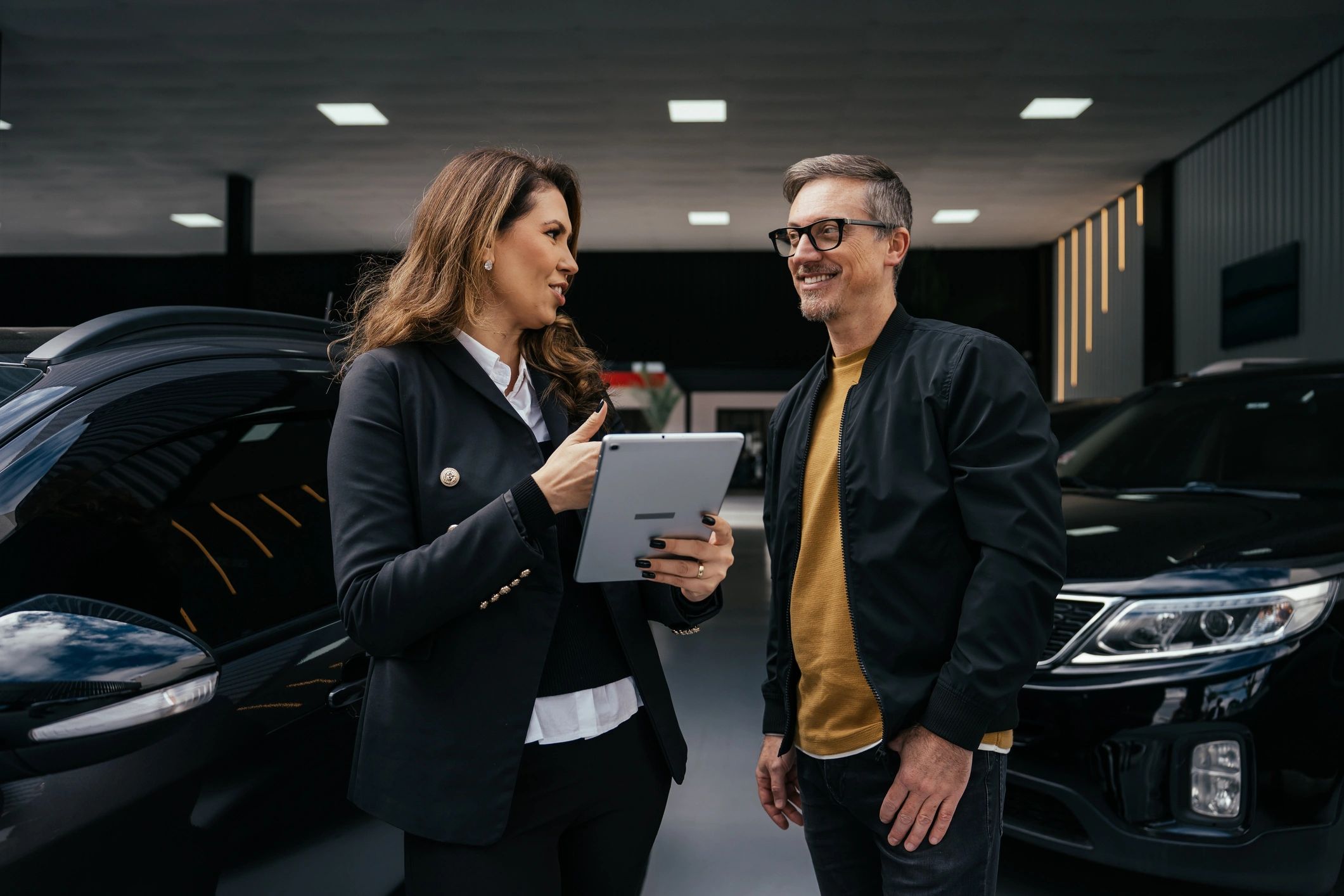 modern car dealership office